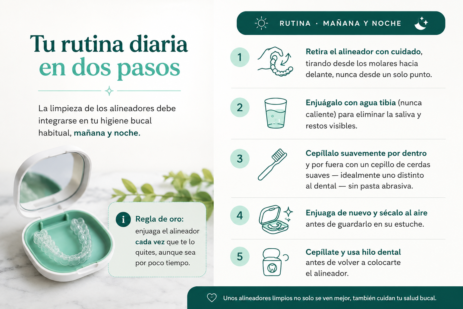 como limpiar tus alineadores invisibles