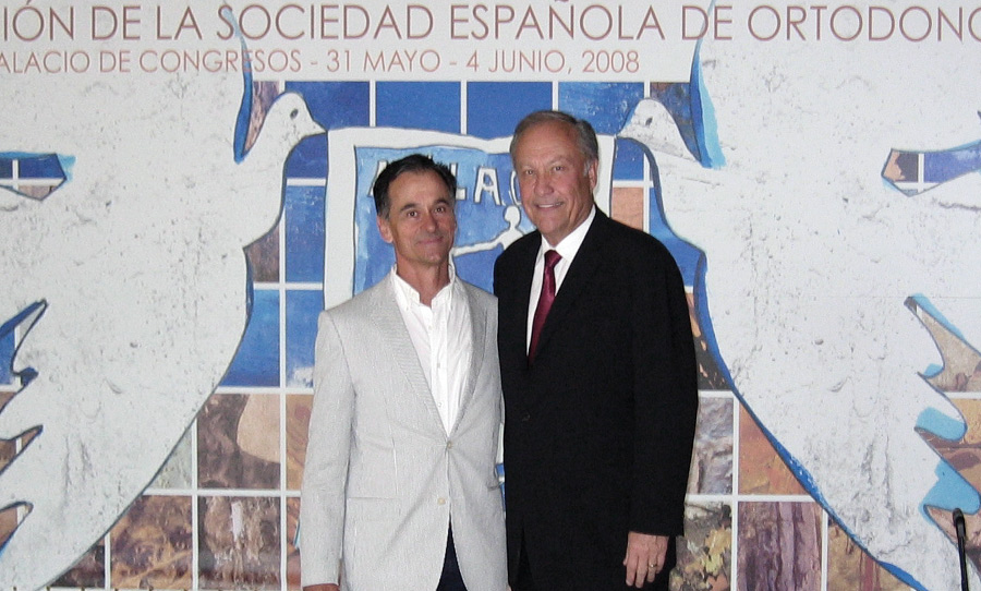 unto al Dr. Dwight Damon en el congreso de la SEDO, Palacio de Congresos, 2008"